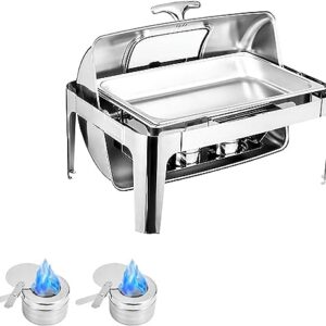 Electric Buffet Server,Food Warmer Tray, Adjustable Temperature, Portable Chafing Dish, Catering Buffet Serving Tray,Stainless Steel Material,uitable for Hotels, Restaurants, Parties