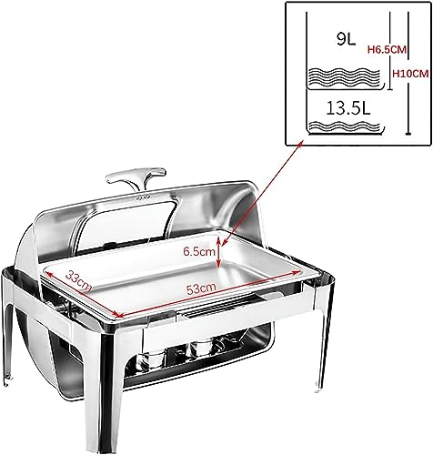 Electric Buffet Server,Food Warmer Tray, Adjustable Temperature, Portable Chafing Dish, Catering Buffet Serving Tray,Stainless Steel Material,uitable for Hotels, Restaurants, Parties