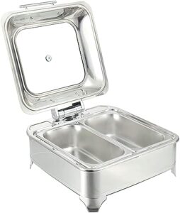 electric buffet server,food warmer tray, adjustable temperature, portable chafing dish, catering buffet serving tray,stainless steel material, 1 slot, 2 slots,optional doublegrid square6l