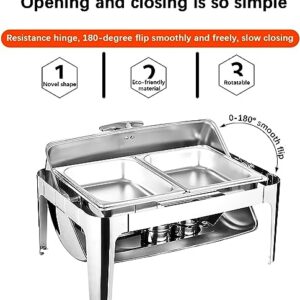 Electric Buffet Server,Food Warmer Tray, Adjustable Temperature, Portable Chafing Dish, Catering Buffet Serving Tray,Stainless Steel Material,uitable for Hotels, Restaurants, Parties