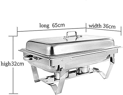 Chafing Dishes Chafing Dish Buffet Set, Food Warmers Server Warming Tray Round Rectangular Chafers, Stainless Steel Square Chafer, Round Food Warmer Chafing For Catering Warmer Chafer Set, Energy Effi