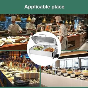 9L Electric Chafing Dish, Food Heating Trays Buffet, Buffet Servers and Warmers, Stainless Steel Dish for Parties Perfect for Parties, Entertaining Holidays