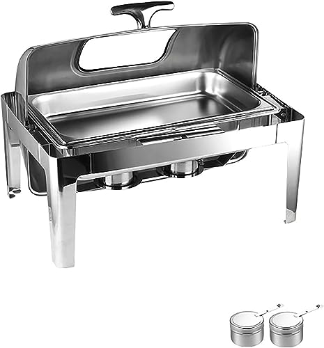 Electric Buffet Server,Food Warmer Tray, Adjustable Temperature, Portable Chafing Dish, Catering Buffet Serving Tray,Stainless Steel Material,uitable for Hotels, Restaurants, Parties