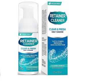 retainer cleaner, denture cleaner, suitable for stains, discoloration, odors, fresh in 3 minutes
