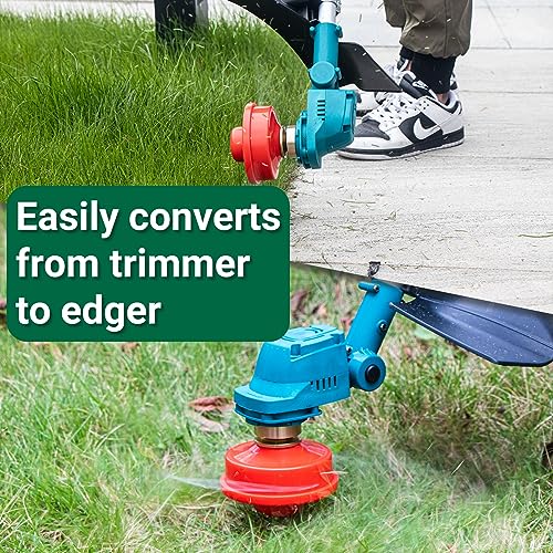 T TOVIA Brushless Electric Lawn Mower 28000RPM Cordless Grass Trimmer Length Adjustable Cutter Garden Tools Can use Mak1ta 18V - (Style: B, Color: Without Battery)