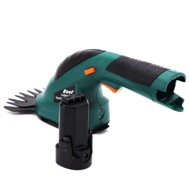 East 7.2V Li-Ion Rechargeable Hedge Trimmer Power Tools Combo Lawn Mower Grass Cutter Cordless Garden Tools ET1502C - (Style: A, Color: Green)