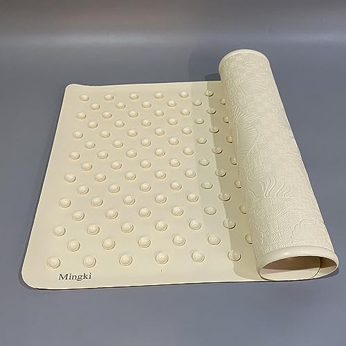 Mingki Non-Slip Bathtub Mats, Silicone Bathtub Mat Non-Slip, Shower Mat with Suction Cups