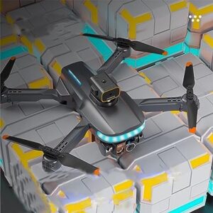 p14 foldable mini wireless drone with dual 4k hd fpv camera - intelligent 360° obstacle avoidance 4 channel rc quadcopter multifunctional hd aerial photography remote control toys