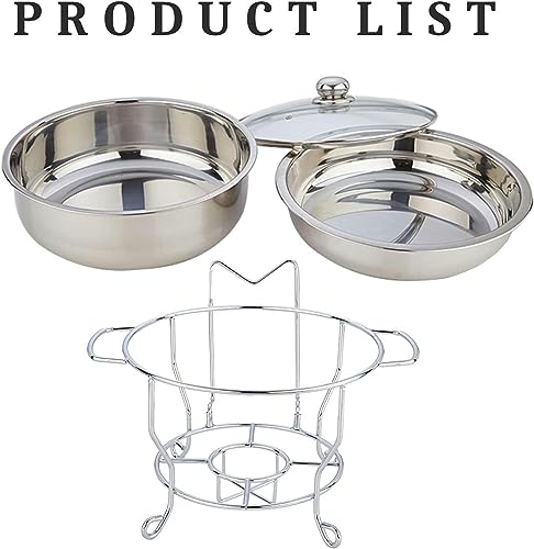Chafing Dish Set, Stainless Steel Food Warmer with Water/Food Pans and Fuel Holders, Chafing Buffet Server Warming Tray for Kitchen Caterings Banquet Parties