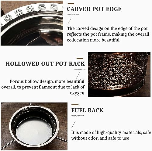 Retro Round Chafing Dish, 24/26/28/30cm Buffet Servers Warmers Tray with Food Pan, Lid and Fuel Holder, for Catering Party Banquet Dining