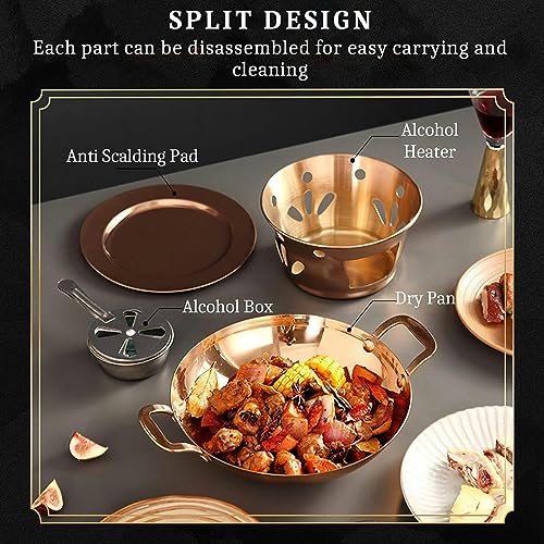 Commercial s and Buffet Set, Stainless Steel Chafing Dish Server Warming Tray with Fuel Holders, for Birthday Party Wedding Celebration Alcohol Pot