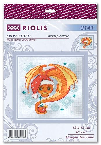 RIOLIS Counted Cross Stitch kit 2141 Dragon Tea Time