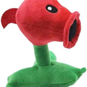 CNRPLAT PVZ Peashooter Plush PVZ Game Red Cute Stuffed Animals Figure Toy for Birthday, Hallowen Zombies Valentinas, Christmas, Super Gift Toy for Boys, Girls (9'' Red Peashooter Plush)