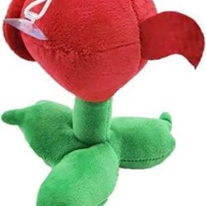 CNRPLAT PVZ Peashooter Plush PVZ Game Red Cute Stuffed Animals Figure Toy for Birthday, Hallowen Zombies Valentinas, Christmas, Super Gift Toy for Boys, Girls (9'' Red Peashooter Plush)