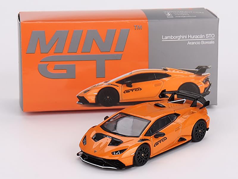 Lambo Huracan STO Arancio Borealis Orange Metallic Limited Edition to 4800 Pieces Worldwide 1/64 Diecast Model Car by True Scale Miniatures MGT00511