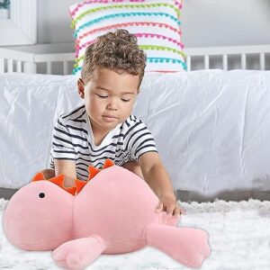 ABCPICK Weighted Dinosaur Plush, 24" Cute Pink Weighted Stuffed Animals for Anxiety Super Soft Weighted Plushies Sleeping Hugging Pillow Graduation Gifts for Girls Boys(Pink)