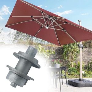 ＫＬＫＣＭＳ Patio Umbrella Accessories Umbrella Replacement Parts Stainless Parasol Adjustable Replace Parts Umbrella Attachment for Patio Table 1 Set Gray