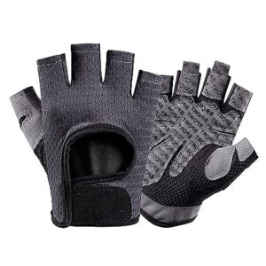 anti-slip training gloves - 1 pair, adjustable, hook loop fasteners, durable, half finger hand wrist palm protector gloves