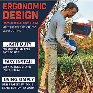 Worth Garden 84V 20" Cordless Battery Brushless Motor Self-propelled Lawn Mower, 19" Hedge Trimmer with 4 x 2.5AH Lithium Batteries & 2 Fast Chargers in 40Mins