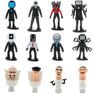 Skibi-Toilet Toy Figure,12pcs Skibi-Toilet Cool Game Character Action Toy Figure for Kids