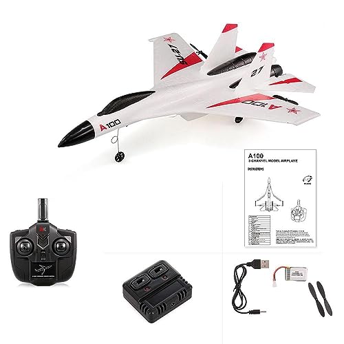 WLtoys XK A100-SU27 340mm Wingspan 2.4GHz 3D/6G System 6-Axis Gyro Remote Control Airplane with RC Transmitter & Lipo Battery - RTF RC Airplane Toy Vehicle for Adults (HELIDIRECT)