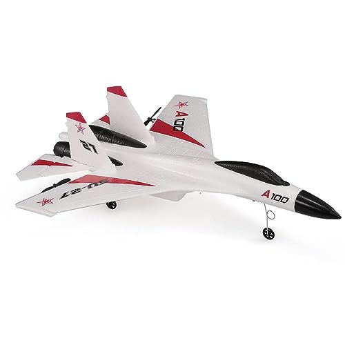 WLtoys XK A100-SU27 340mm Wingspan 2.4GHz 3D/6G System 6-Axis Gyro Remote Control Airplane with RC Transmitter & Lipo Battery - RTF RC Airplane Toy Vehicle for Adults (HELIDIRECT)