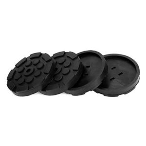 Sluffs Jack Stand Rubber Pads,4 Pcs Car Round Rubber Arm Pads Auto Jacking Lift Weightlifter Accessories Compatible with Truck Hole Dia Universal Black