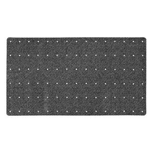 bath tub shower mat - anti-slip pvc material 15.1x26.8 in, gentle cushioning quick drying suction cups reliable solution - black texture pattern non-slip floor mat
