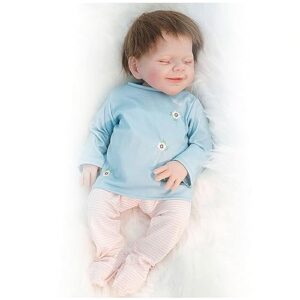 Realistic Baby Dolls, 18 Inch Silicone Dolls for Girls, with Feeding Kit Re Born Baby Dolls, Gift Toys for Children,D