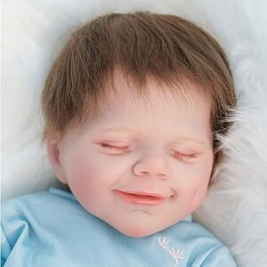 Realistic Baby Dolls, 18 Inch Silicone Dolls for Girls, with Feeding Kit Re Born Baby Dolls, Gift Toys for Children,D