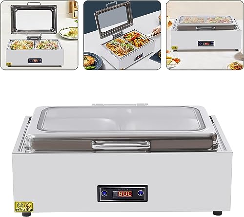 Electric Chafing Dish, 9QT Chafing Dish Buffet Set, Chafers Buffet Servers and Warmers, Chaffing Servers with Covers, Catering Party, Food Warmer for Parties Buffets (2 Pans)