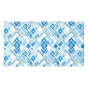 bath tub shower mat - anti-slip pvc material 15.1x26.8 in, gentle cushioning quick drying suction cups reliable solution - geometric folk element patterns non-slip floor mat