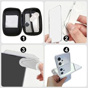 Smartphone Camera Mirror Reflection Clip Kit Adjustable Enhance Phone Camera Shots with Selfie Reflector Travel-Friendly and Easy-to-Carry Phone Camera Mirror Clip （Black）