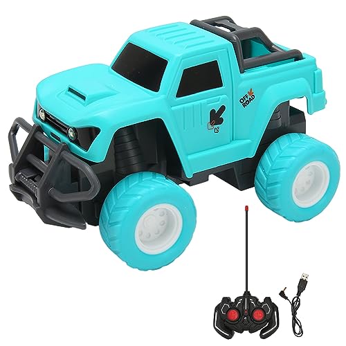 RC Race Car Toy, ABS 1/24 High Speed Remote Control Car Toy for Children Gift (Green Blue)