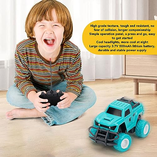 HEEPDD Remote Control Car Toy, Easy to Operate 1/24 ABS High Speed Racing RC Car Toy for Home (Green Blue)