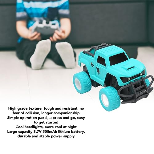 HEEPDD Remote Control Car Toy, Easy to Operate 1/24 ABS High Speed Racing RC Car Toy for Home (Green Blue)