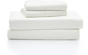 ugg 11787 alahna full bed sheets and pillowcases 4-piece set sleep in luxury machine washable deep pockets wrinkle-resistant silky cooling technology for all-season comfort, full, snow