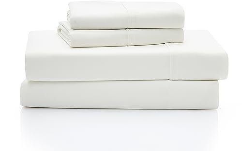 UGG 11787 Alahna Full Bed Sheets and Pillowcases 4-Piece Set Sleep in Luxury Machine Washable Deep Pockets Wrinkle-Resistant Silky Cooling Technology for All-Season Comfort, Full, Snow