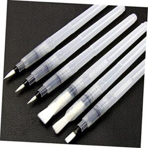 Water Brush Pen 9 Pcs Ink Pen Set Water Coloring Brush Pen Portable Painting Pen Watercolor Brush Fountain Pen White Water Soluble Colored Pencils