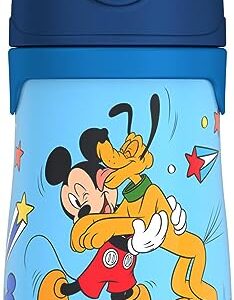 THERMOS Vacuum Insulated Stainless Steel 10oz Straw Bottle, Mickey Mouse