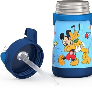 THERMOS Vacuum Insulated Stainless Steel 10oz Straw Bottle, Mickey Mouse