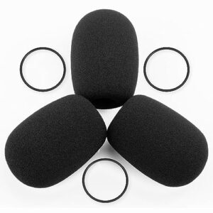 lefxmophy for bose a20 aviation headset mic cover, replacement for bose proflight series 2 / a30 microphone spongue pop filter 3-pack foam cover windscreen