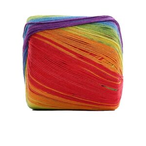 50g/ball colorful lace 100% cotton yarn segmental dyeing gradient yarn diy hand knitting crochet garment doll lace yarn (color : 1pc 756)