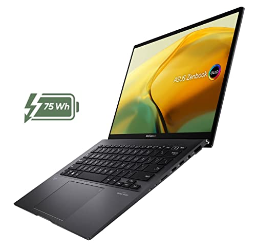 ASUS ZenBook Pro 14 OLED UM3402 14" QHD+ Touchscreen (AMD Ryzen 7-5825U, 16GB RAM, 1TB SSD, 8-Core (Beats i7-1165G7)) Business Laptop, Backlit, Fingerprint, 19 Hr Battery, IST SD Card, Win 11 Pro