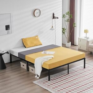 Volowoo Metal Bed Frame,Simple Metal Platform Bed Frame, Storage Space Under The Bed Heavy Duty Frame Bed, Durable Bed Frame, Suitable for Bedroom (Bed Height 14", Queen)