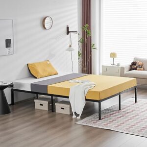 Volowoo Metal Bed Frame,Simple Metal Platform Bed Frame, Storage Space Under The Bed Heavy Duty Frame Bed, Durable Bed Frame, Suitable for Bedroom (Bed Height 14", Queen)