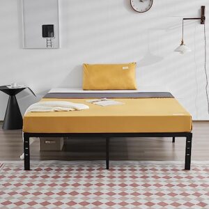 Volowoo Metal Bed Frame,Simple Metal Platform Bed Frame, Storage Space Under The Bed Heavy Duty Frame Bed, Durable Bed Frame, Suitable for Bedroom (Bed Height 14", Queen)