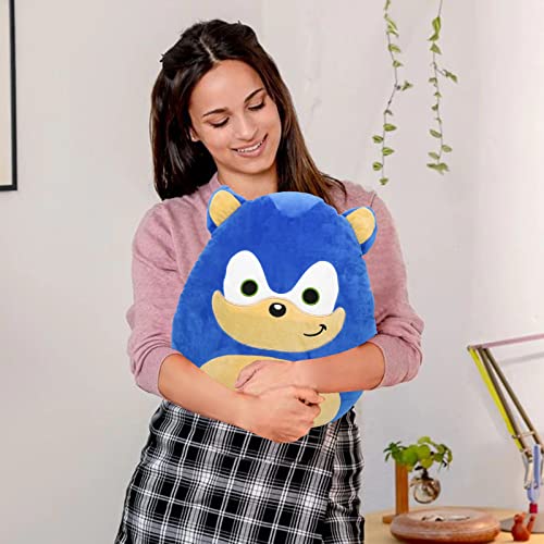 DEYOU Classic 14in Hedgehog Plush Toys Plush Figure Classic Hedgehog Plush Doll for Boys Girls Best Gift (Blue)