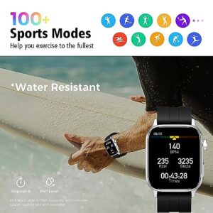Smart Watch with Blood Glucose Monitor for Men Women, Bluetooth Calling Smartwatch for Android iOS Phones, Non-invasive Blood Sugar Test Oxygen Pressure Fitness Tracker Watch, 1.85" Touch Screen