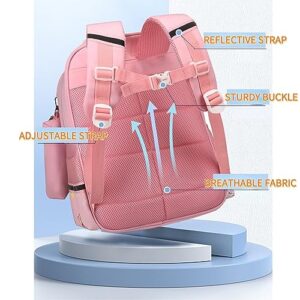 HAPIKI Kawaii Backpack with Cute Accessories 15.6 Inch Laptop Anti-Theft Travel Aesthetic New Semester Gifts With Pendant Bag (pink,Medium(25 Liter))